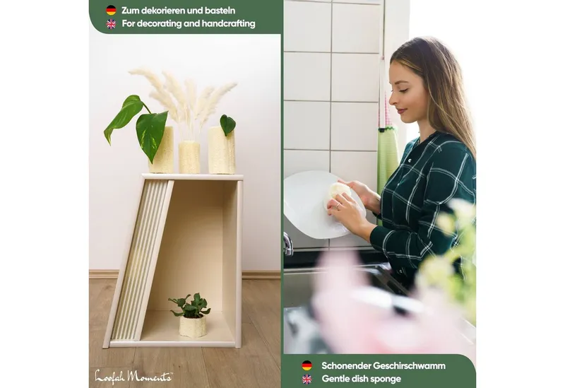 Loofah Moments Bastelnaturmaterial Luffaschwamm, Luffa Gurke, Länge ca. 44cm, Beige, – Produktbild 3 von 5