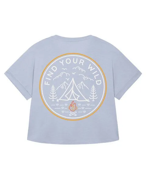 watapparel watapparel Oversize T-Shirt Frauen Find your wild, Serene blue, – Produktbild 2 von 2