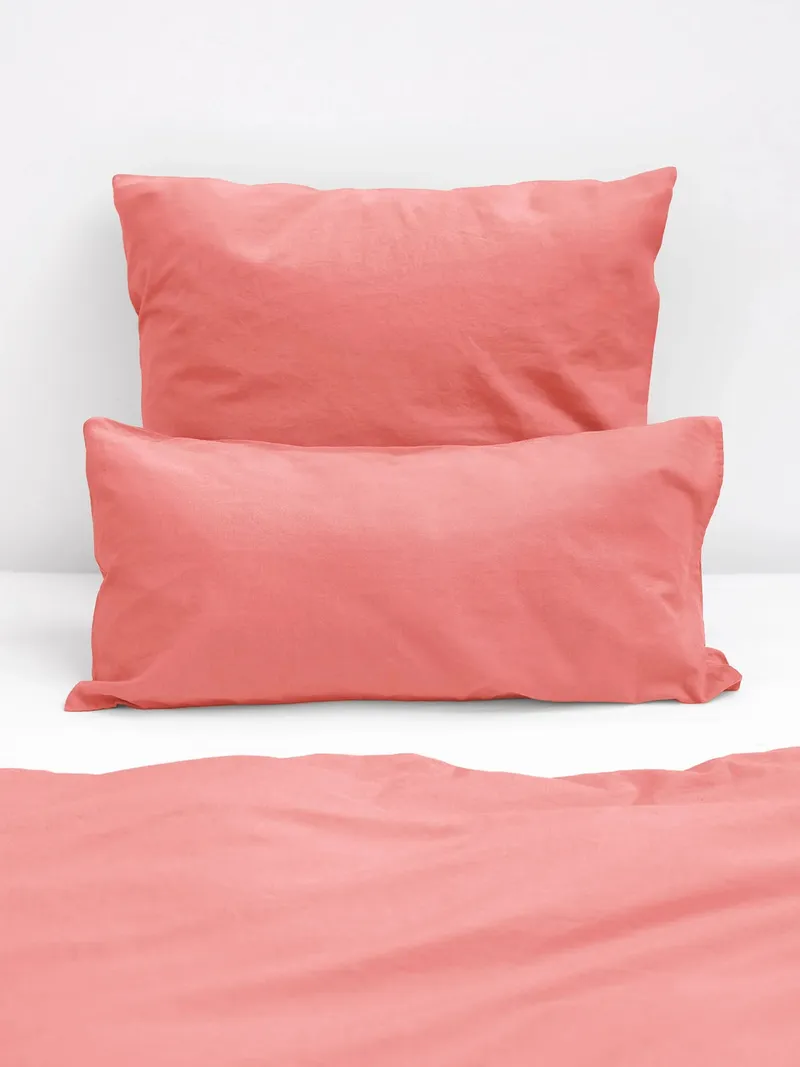 erlich textil erlich textil Michel Kopfkissenbezug aus Bio-Baumwolle, Leinen Mix, made in Europe, Pfirsich, – Produktbild 1 von 7
