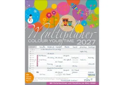 Korsch Verlag Wandkalender Multiplaner - Colour your time 2027 – Produktbild 1 von 1