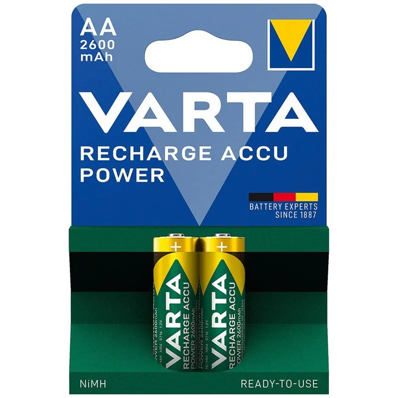 Varta Varta Ready-to-use-Akku Mignon, 2600 mAh, 2er-Pack – Produktbild 3 von 5