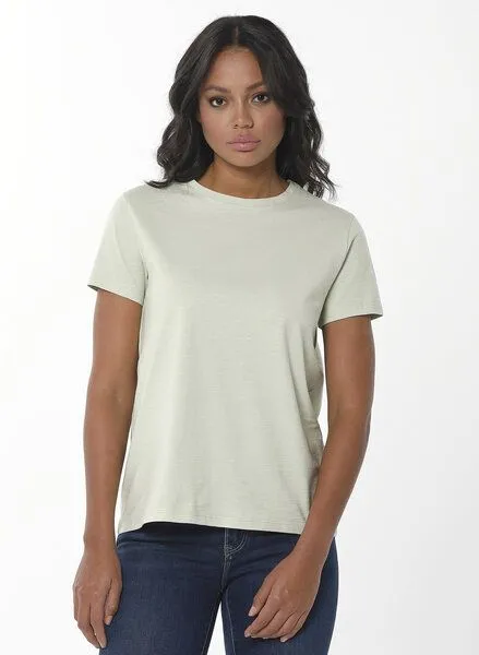 ORGANICATION ORGANICATION Damen Basic T-Shirt aus Bio-Baumwolle, Grün(soft green), – Produktbild 1 von 4