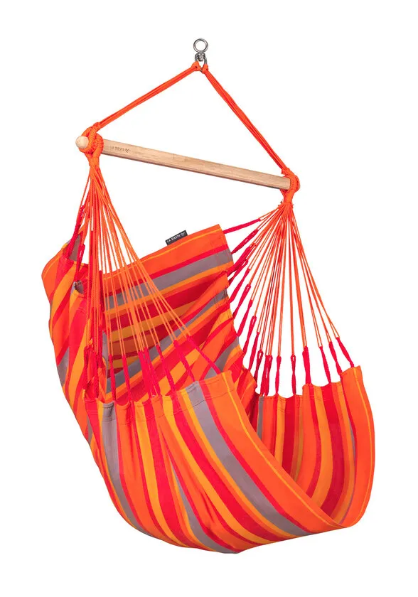 La Siesta La Siesta Hängesessel Domingo toucan,105x140cm,Basic,Belastbarkeit 130kg, Orange, – Produktbild 2 von 5