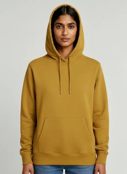 UNIPOLAR UNIPOLAR Basic Hoodie Modell: Crossing, Ochre (orange), – Produktbild 3 von 4