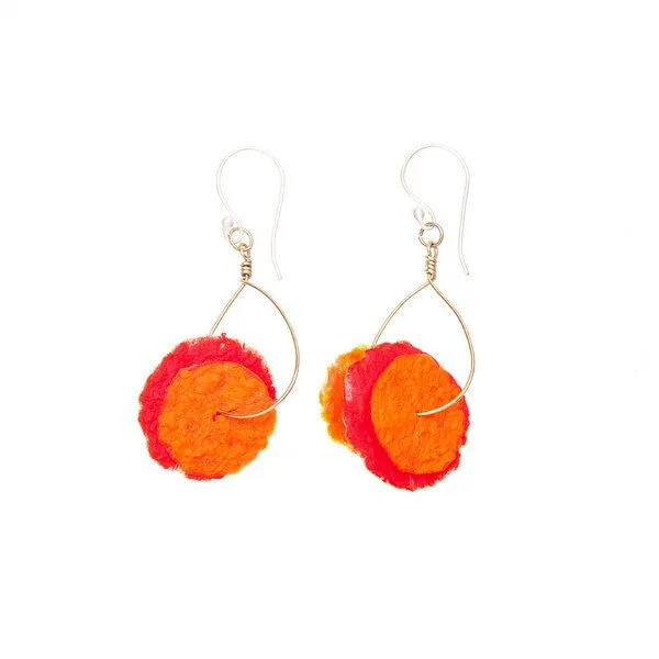 Sundara Sundara Ohrringe STELLA, Orange, – Produktbild 1 von 2