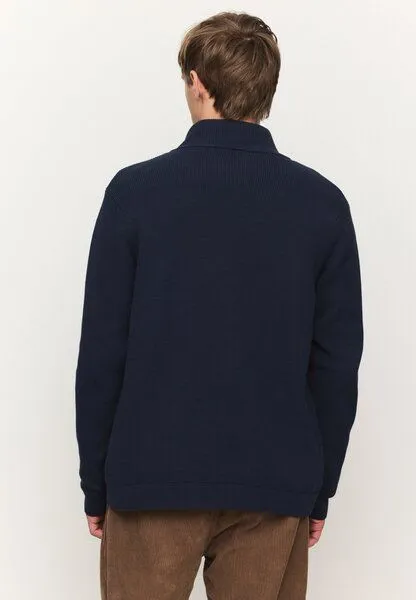 recolution Herren Strickcardigan aus Bio-Baumwolle - TARRAGON - recolution, Dark navy (blau), – Produktbild 3 von 4