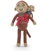 Gogo Olive Affe Kuscheltier - Shamwari Mama & Baby - Handgestrickte Stofftiere by Gogo Olive – Produktbild 1 von 1