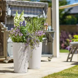 Lechuza® Lechuza® 'Cilindro Cottage 32', lichtgrau, ca. Ø 32 x H 56 cm – Produktbild 1 von 1
