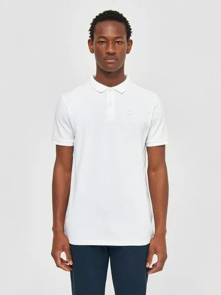 KnowledgeCotton Apparel KnowledgeCotton Apparel Poloshirt - ROWAN - aus Bio-Baumwolle, Weiß (bright white), – Produktbild 1 von 4