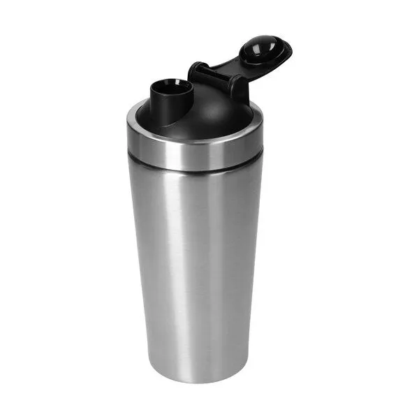 elasto elasto Protein Shaker 600 ml 'Core' aus Edelstahl doppelwandig isoliert, Silber, – Produktbild 3 von 4