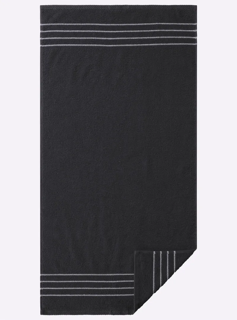 wäschepur Handtuch schwarz, Schwarz, – Produktbild 2 von 2