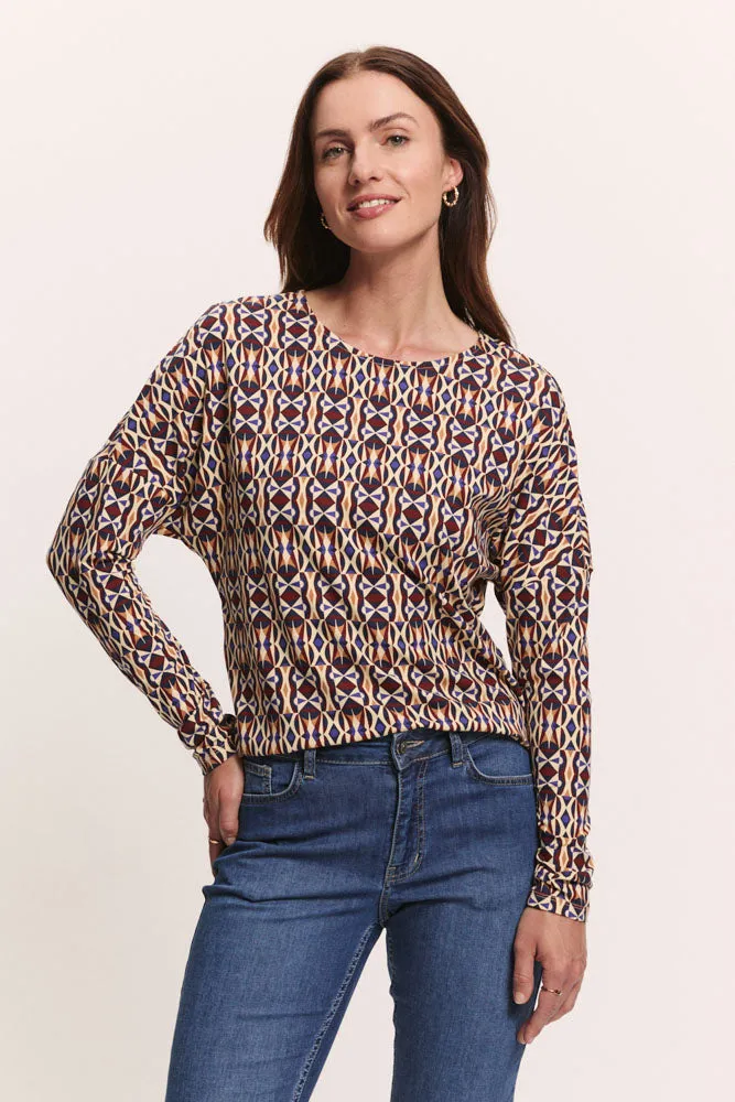 Tranquillo Tranquillo Lockeres EcoVero™-Shirt, Ethno, – Produktbild 1 von 1