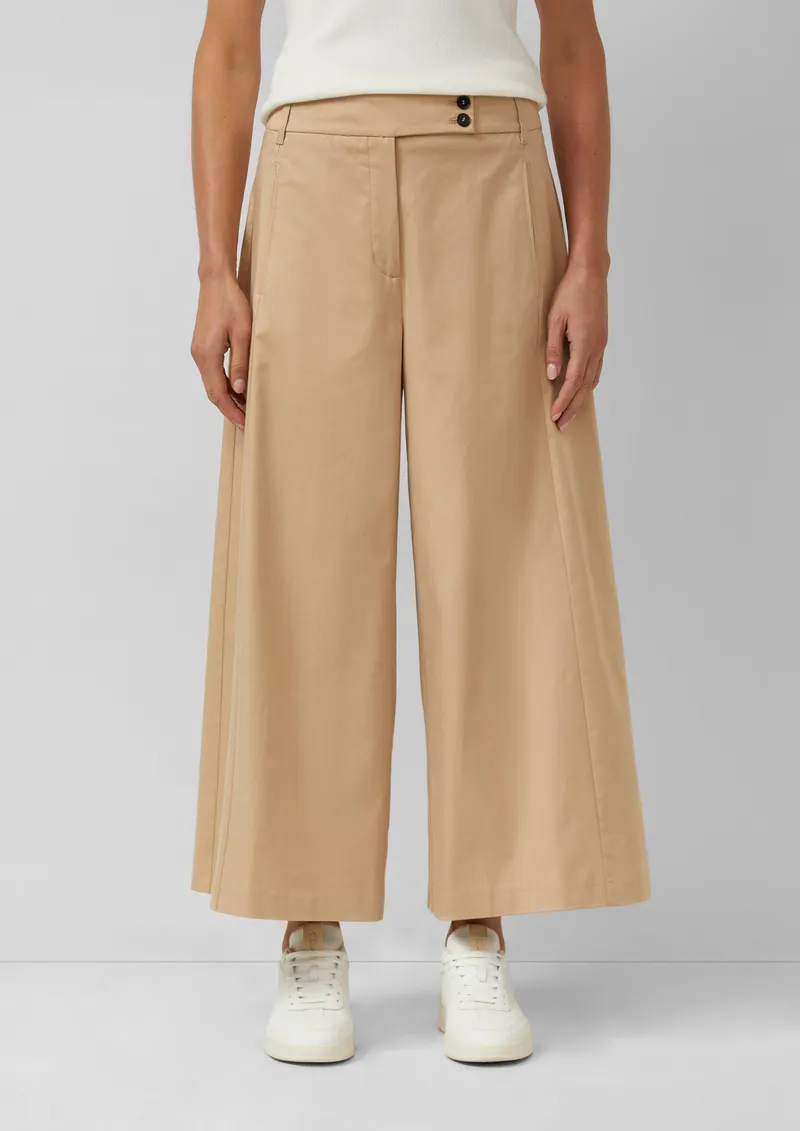 s.Oliver s.Oliver Culotte aus Lyocellmix mit Extra Wide Leg, Braun, – Produktbild 4 von 4