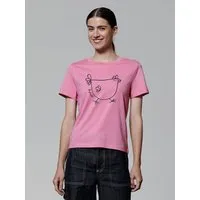 watapparel watapparel T-Shirt Frauen Le poulet - das Huhn, Bubble pink, – Produktbild 1 von 1