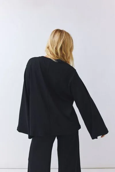Baìge the Label Baìge the Label Biani - oversized Sweatshirt, Schwarz, – Produktbild 4 von 4