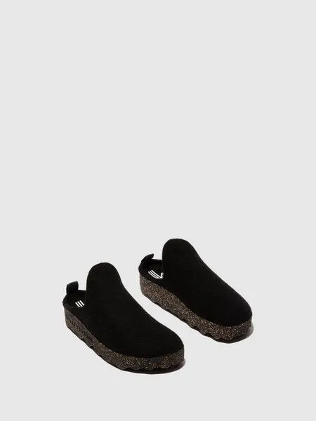 ASPORTUGUESAS ASPORTUGUESAS Filz Pantolette Come Herren, Black, – Produktbild 2 von 4