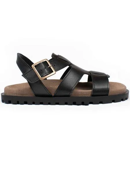 Wills Vegan Stores Wills Vegan Stores Gladiator-Fußbett-Sandalen, Schwarz, – Produktbild 4 von 4
