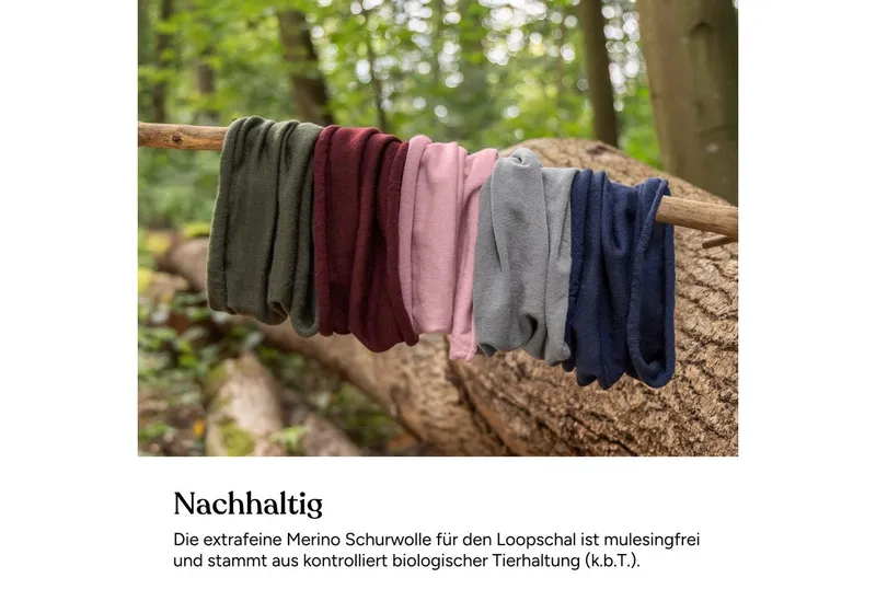 Ehrenkind Strickschal Schlauchschal für Kinder, aus Merino Schurwolle, (Feinstrick), Blau, – Produktbild 4 von 5