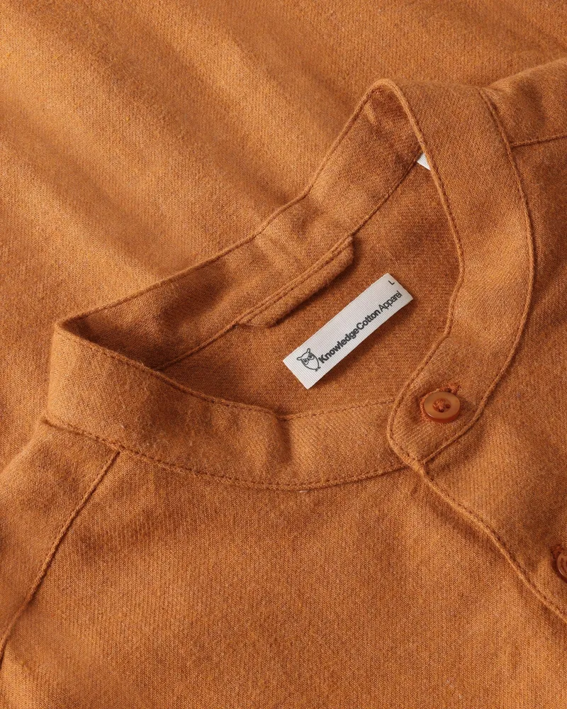 KnowledgeCotton Apparel KnowledgeCotton Apparel Herren vegan Flanellhemd Arch Regular Golden Oak, Orange, – Produktbild 2 von 2