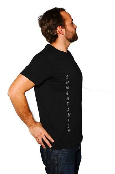 Human Family Dickeres Bio Shirt von Human Family "Join Vertikal", Schwarz, – Produktbild 3 von 3