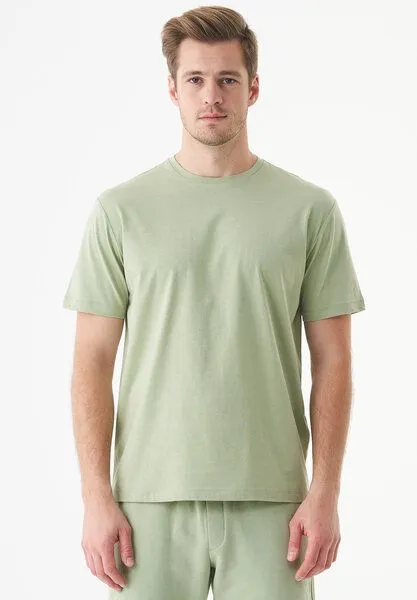 ORGANICATION ORGANICATION ESSENTIALS-TILLO-Unisex Basic T-Shirt aus Bio-Baumwolle, Sage green, – Produktbild 1 von 3