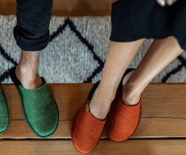 Magicfelt Magicfelt Filz-Pantoffel Magic Travel aus 100% recycelter Schurwolle für Damen & Herren, Orange, – Produktbild 2 von 4