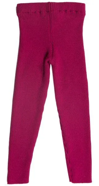 Reiff Reiff gestrickte Rippenleggings Merino-Schurwolle kbT., Burgund, – Produktbild 3 von 3