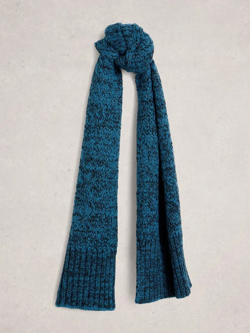 White Stuff Strickschal Twist - Einheitsgröße, Dunkelblaugrün, – Produktbild 1 von 3