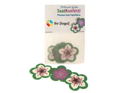 3er Bio-Saatkonfetti 'Blühende Grüße' inkl. 1-4-farbig bedruckter Karte – Produktbild 1 von 1