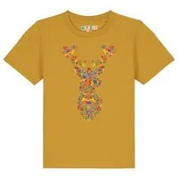 watabout kids watabout.kids T-Shirt Kinder Floral Deer, Ochre, – Produktbild 1 von 1