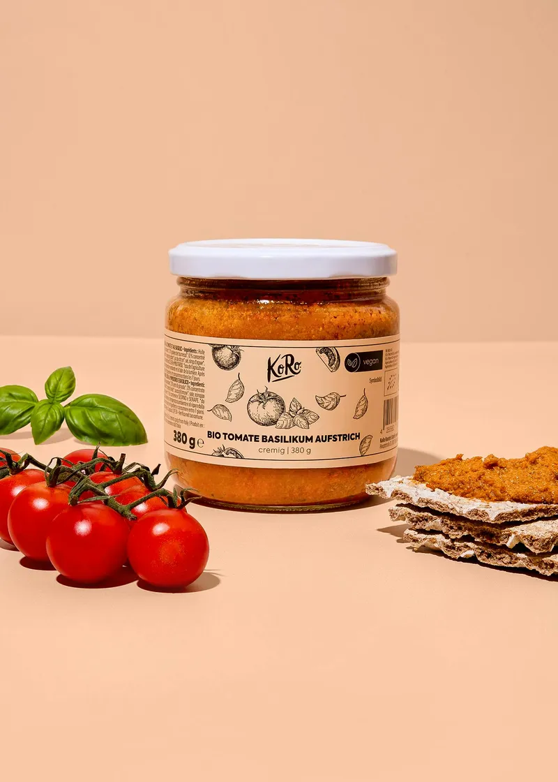 KoRo Bio Tomate Basilikum Aufstrich 380 g – Produktbild 1 von 8