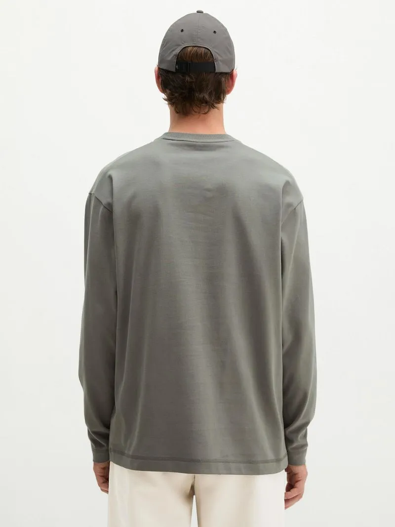 Marc O'Polo Marc O'Polo Heavy Langarm-T-Shirt Graphite Dust - Größe XXL, Taupe, – Produktbild 4 von 5