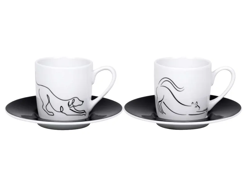 Könitz Könitz Espresso-Set "Hommage á Picasso - Le Chien/Chat" im Geschenkkarton, 2 x 85 ml – Produktbild 1 von 1