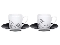 Könitz Könitz Espresso-Set "Hommage á Picasso - Le Chien/Chat" im Geschenkkarton, 2 x 85 ml – Produktbild 1 von 1