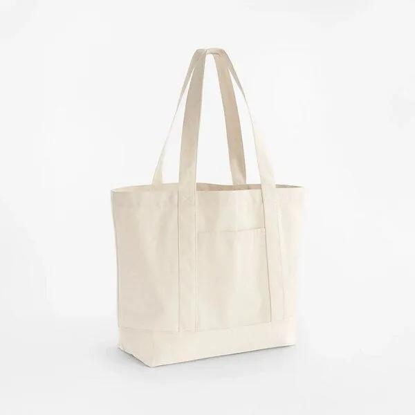 Westford Mill Westford Mill EarthAware Organic Shopper Varsity, Natur, – Produktbild 1 von 2
