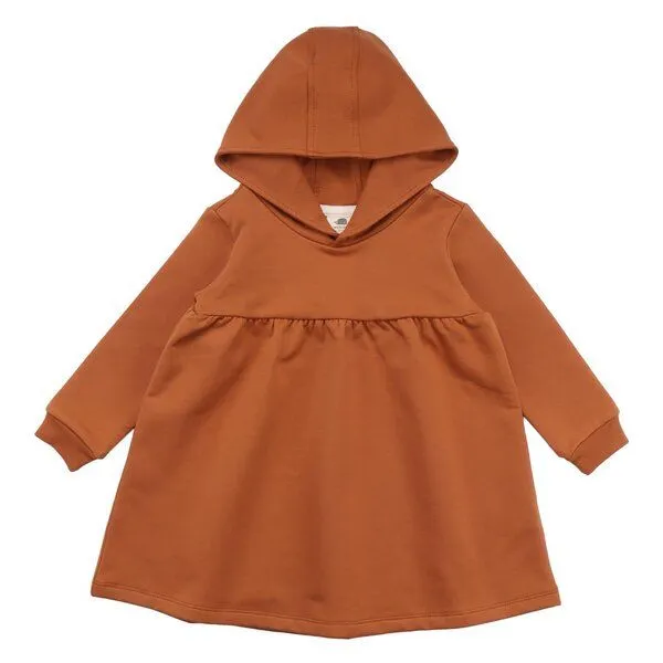 Walkiddy Baby Kapuzenkleid GOTS zertifiziert – Braun, Langarm, weich & bequem | von Walkiddy – Produktbild 1 von 2