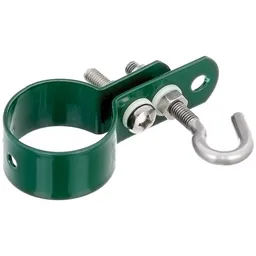 Alberts ALBERTS Schelle, Befestigung v. Geflechtspannstäben an Pfosten, verzinkt, grün Kst.b., Ø38mm – Produktbild 1 von 1
