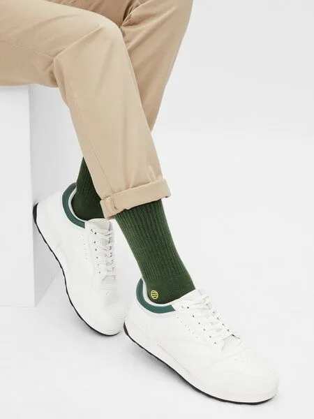 Natural Vibes Bunte Tennissocken | Bio GOTS | Rot | Blau | Grün | Hellblau | Natural Vibes Originals | Socken | Herren Damen, Grün, – Produktbild 1 von 2