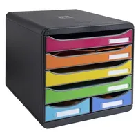 Exacompta Exacompta Schubladenbox "Iderama", DIN A4+, 6 Schubladen offen, regenbogen – Produktbild 3 von 3
