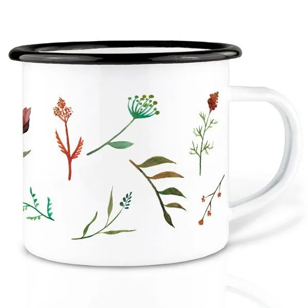 LIGARTI Emaille Tasse – Wildblumendurcheinander – LIGARTI Tiermanufaktur – Produktbild 1 von 4