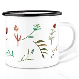 LIGARTI Emaille Tasse – Wildblumendurcheinander – LIGARTI Tiermanufaktur – Produktbild 1 von 1