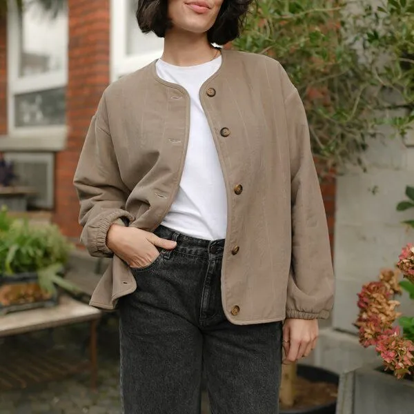 NORDLICHT NORDLICHT Cord Jacke Jana aus 100% Bio-Baumwolle, Hellbraun (braun), – Produktbild 2 von 4