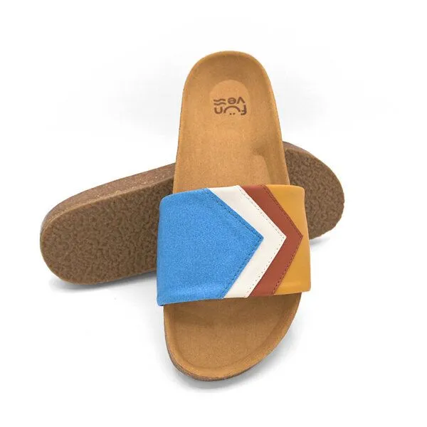 Fünve Fünve Vegane Slides mit Fußbett | Damen, Sky (blau), – Produktbild 3 von 4