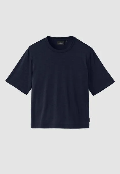 recolution Damen T-Shirt aus Bio-Baumwolle und TENCEL Lyocell Mix - TULSI - recolution, Dark navy (blau), – Produktbild 1 von 1