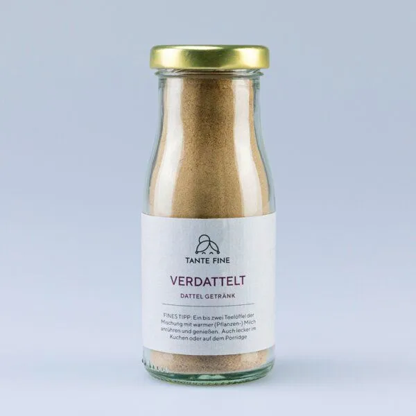 Tante Fine Tante Fine Bio Getränke Mischung VERDATTELT * Dattelpulver Mischung * Getränk * für Desserts – Produktbild 1 von 2