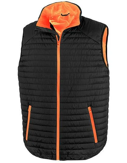 Result Genuine Recycled Result Genuine Recycled Bodywarmer Weste Neonfarben Mehrfarbig bis Größe 3XL, Schwarz/orange, – Produktbild 2 von 3