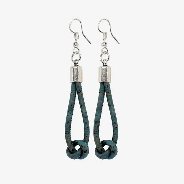 Kork-Deko Kork-Deko Ohrring in Blau-Denim – Produktbild 1 von 2