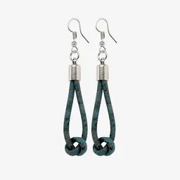 Kork-Deko Kork-Deko Stylischer Ohrring in Blau-Denim – Produktbild 1 von 1