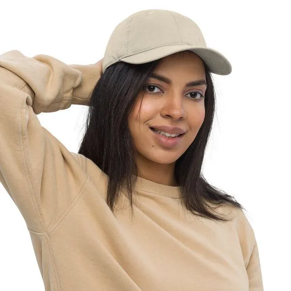 PepMelon Minimal Bio-Baseballmütze, personalisierbare Baseballkappe, dad cap, Creme (weiss), – Produktbild 5 von 5