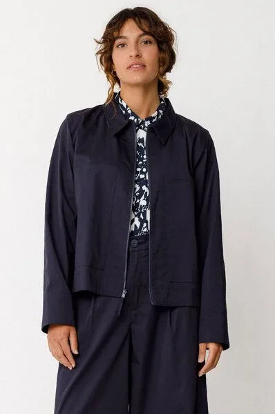 SKFK SKFK Leichte Jacke "Haltsu" aus Biobaumwolle, Navy (blau), – Produktbild 2 von 4